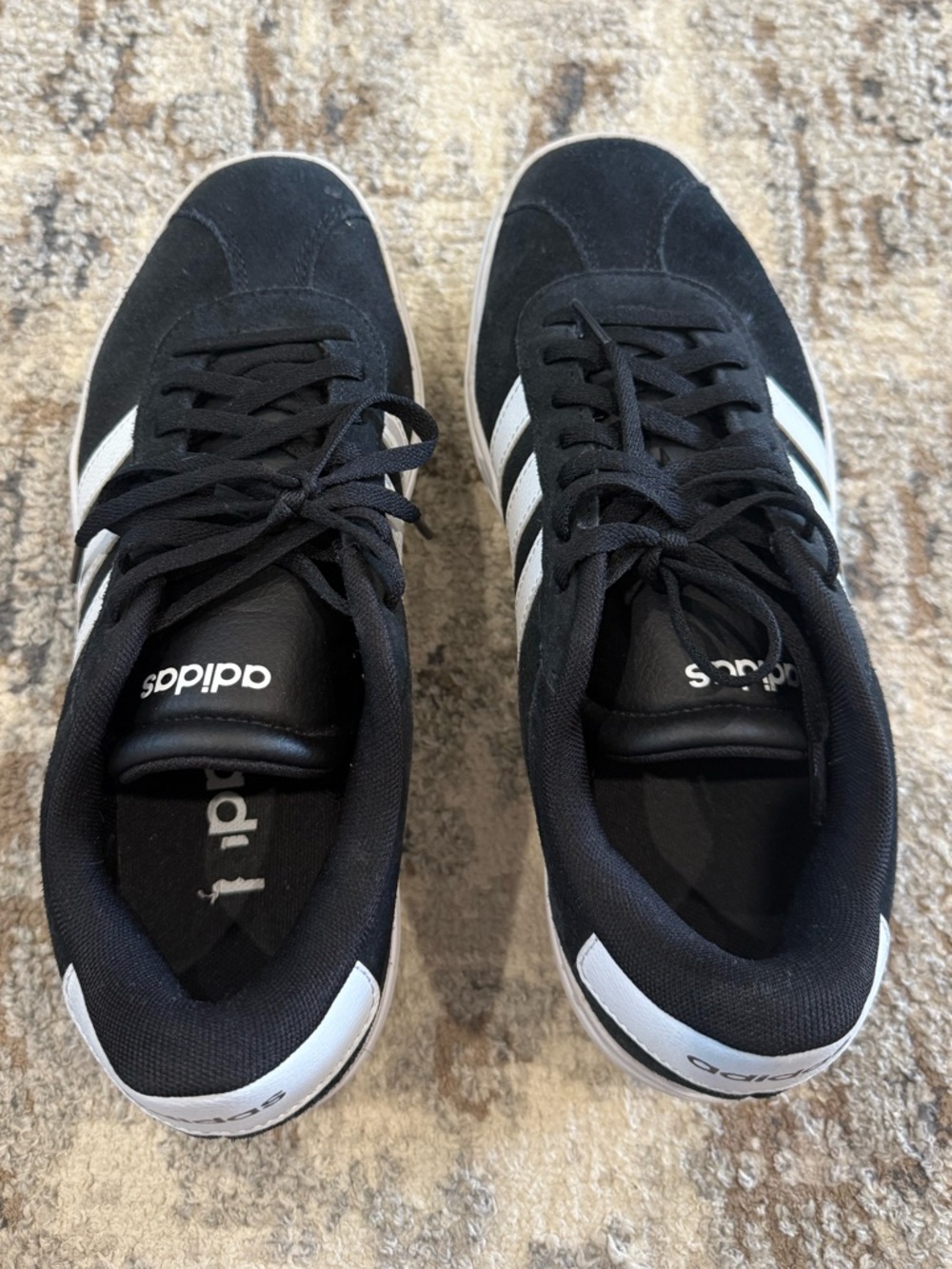 Adidas Black and White Platform Lace-Up Sneakers - Size 8 - Picture 2 of 8